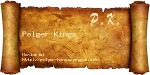 Pelger Kinga névjegykártya