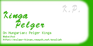 kinga pelger business card